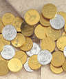 Debossed Foil Wrapped Milk Chocolate Coins