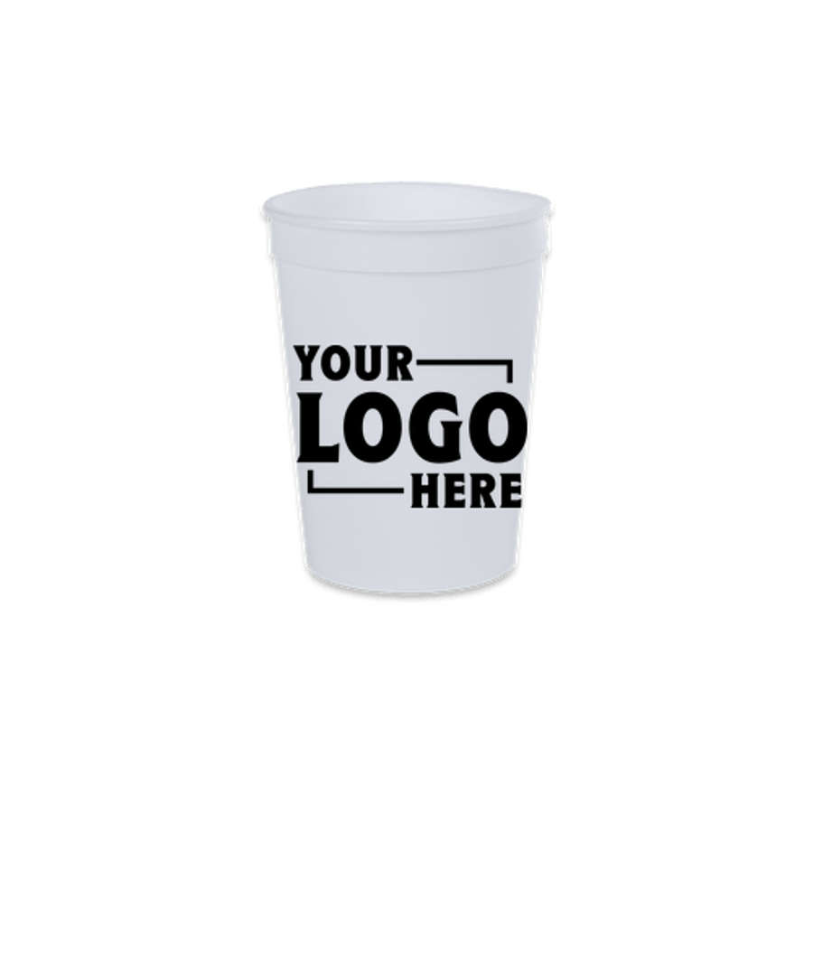 Full Color 12 oz. Big Game Plastic Stadium Cup (Case of 500) in Clear
