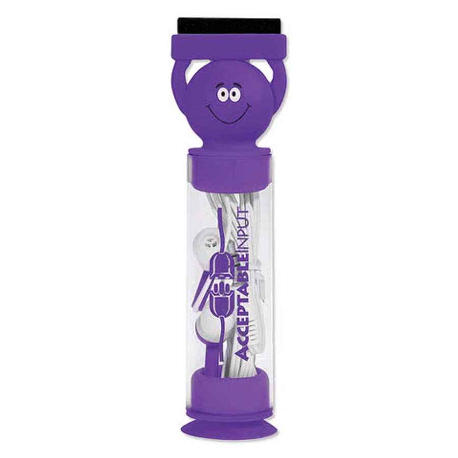 Screen Buddy Wired Earbuds and Screen Cleaner Set in Purple
