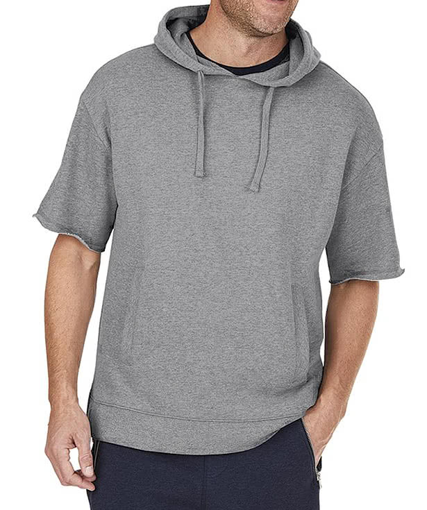 Pullover hoodie short sleeve best sale