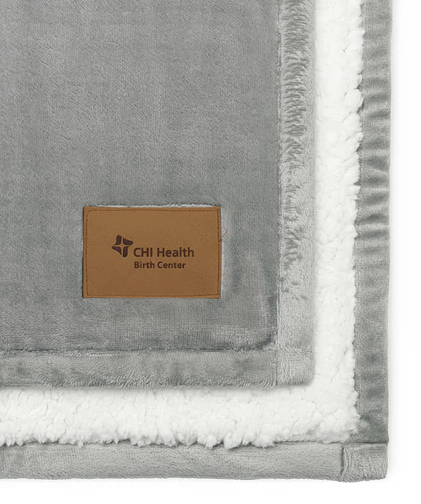 Laser Engraved Minkie Sherpa Baby Blanket