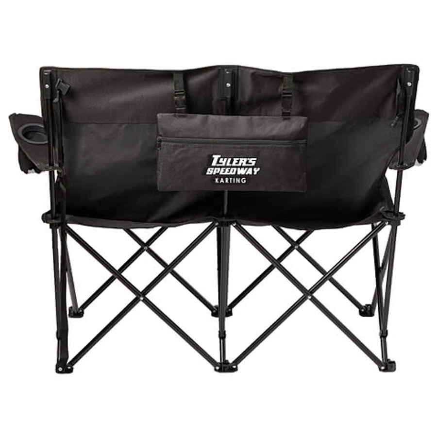 Double Seater Folding Chair in Black