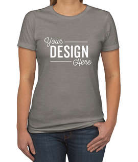 Next Level Women's Slim Fit Jersey Blend T-shirt - Color: Stone Grey