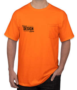 Canada - Gildan Ultra Cotton Pocket T-shirt - Color: Safety Orange