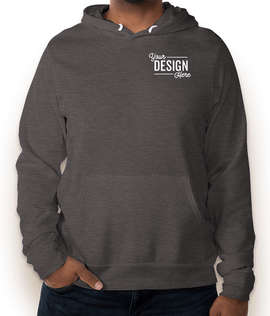 Embroidered Bella + Canvas Ultra Soft Pullover Hoodie - Color: Dark Grey Heather