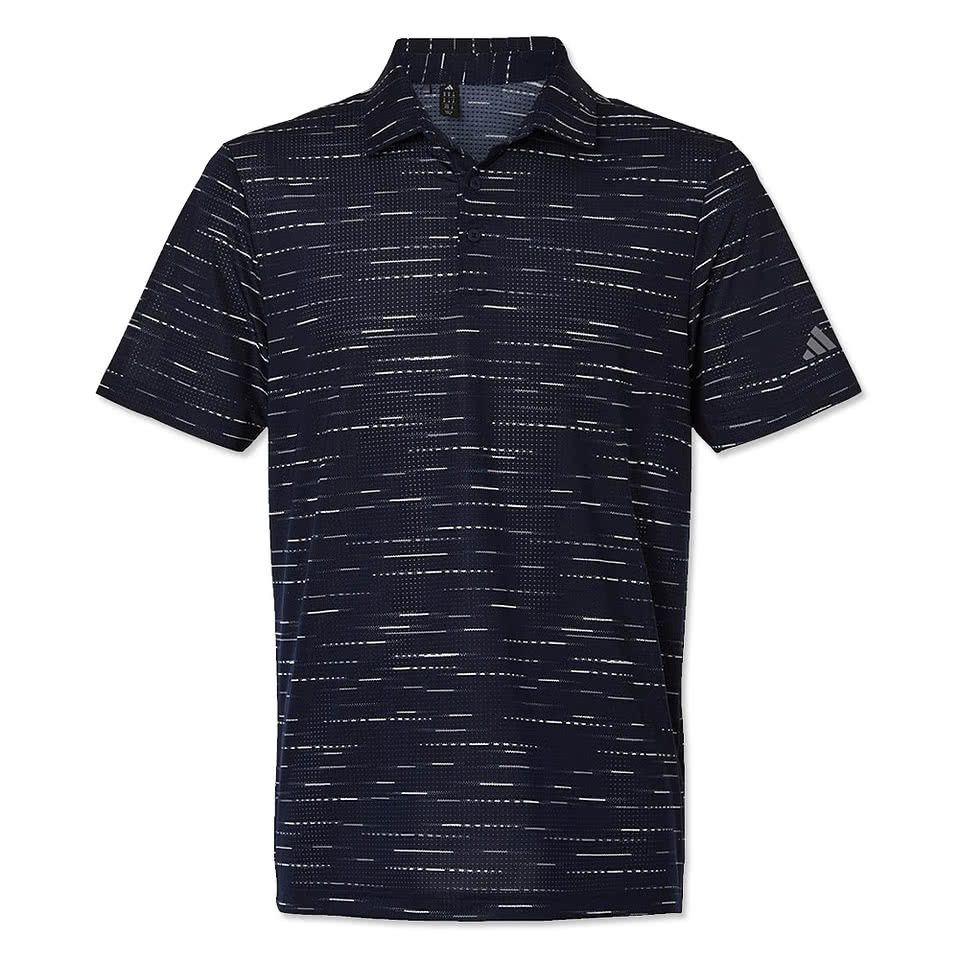 Adidas Ultimate365 Glimmer Print Recycled Performance Polo - Embroidered