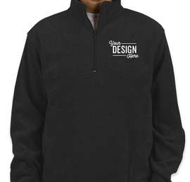 Harriton Quarter Zip Fleece Pullover - Color: Black