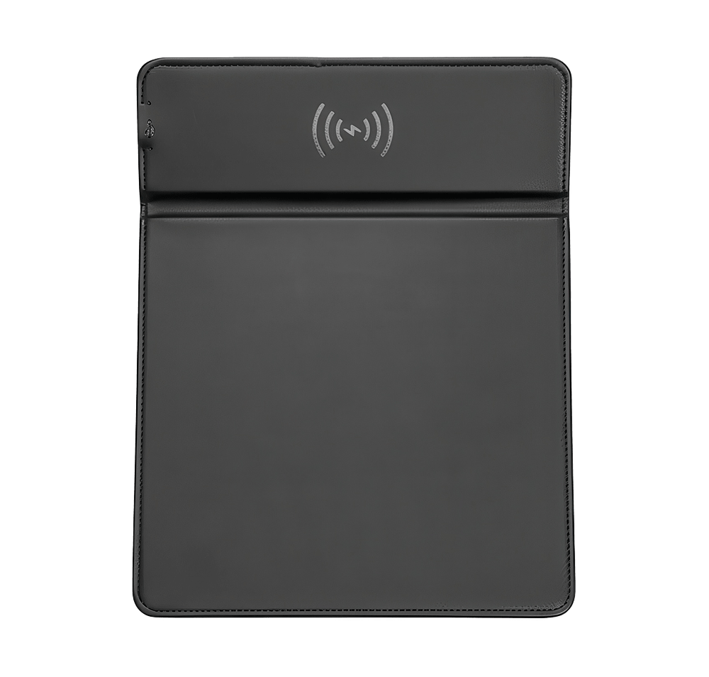 Debossed Accord 15W Wireless Charger Mouse Pad with Kickstand-default
