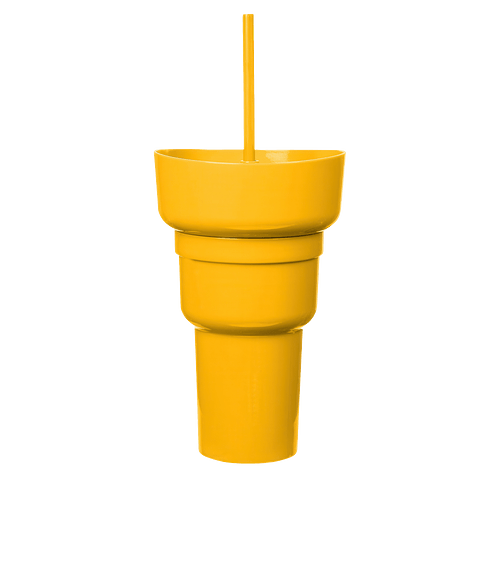 33 oz. Team 365 Recycled Stadium Tumbler with Snack Bowl in SPORT ATHLETIC GOLD