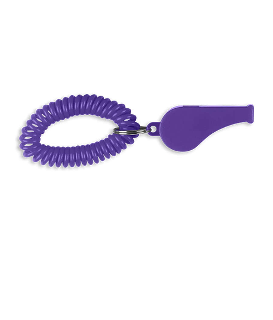 Coil Whistle Keychain Bracelet in Purple
