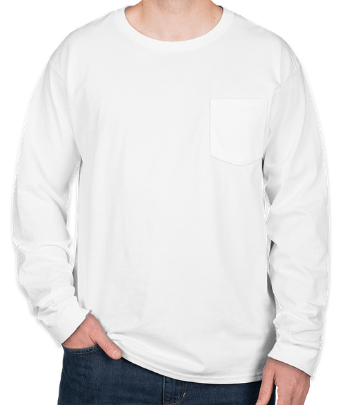 hanes long sleeve pocket t shirts