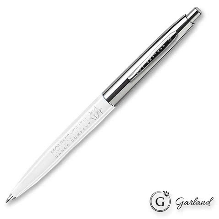 Garland Monument Ballpoint Clicker Pen in Blue / Chrome