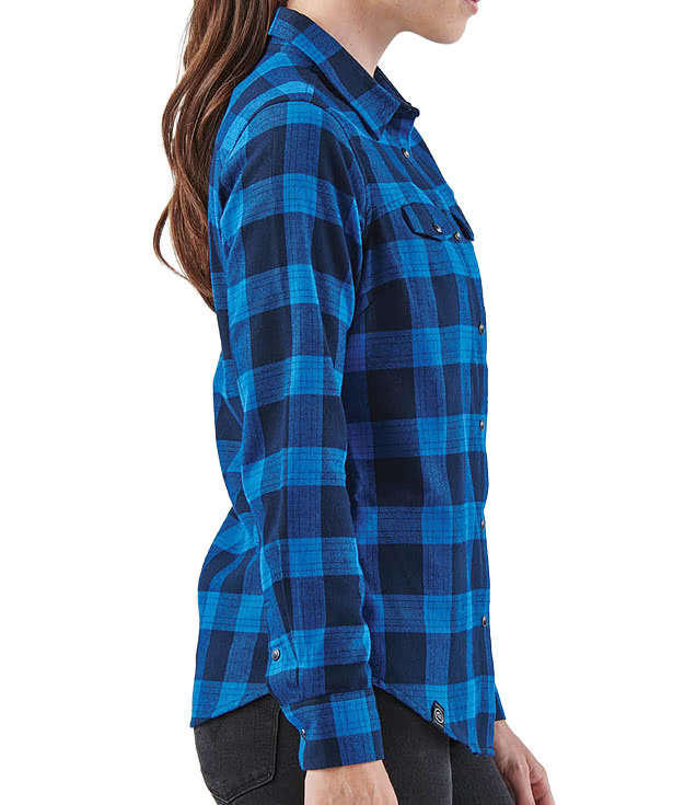 Stormtech Women's Logan Snap Front Plaid Long Sleeve Shirt