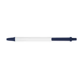 BIC Clic Stic Pen (black ink) - Color: White / Navy