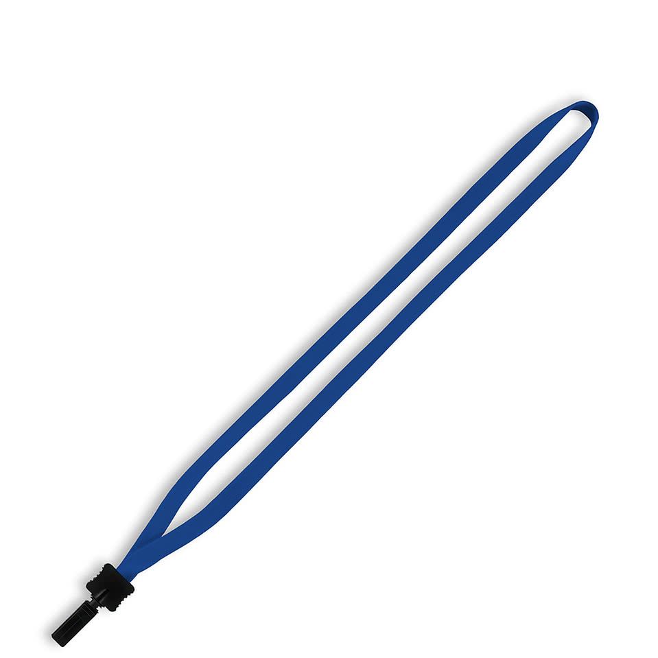 1/2" Cotton Lanyard with Plastic Clamshell and Bulldog Clip