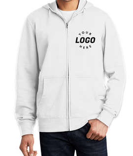 District V.I.T. Zip Hoodie - Screen Printed - Color: White
