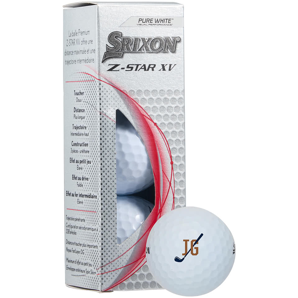 Custom Full Color Srixon Z-Star XV Golf Balls (Box of 3) - Design