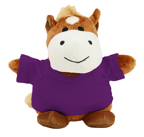 Full Color Bean Bag Buddies 6" Horse Plush Animal in Purple
