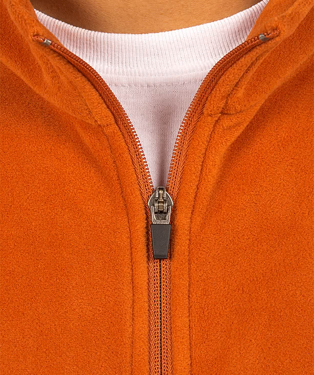 Burnt orange fleece on sale jacket