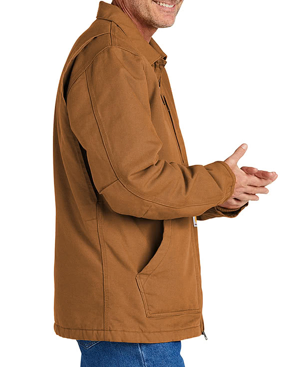 Custom Carhartt Tall Washed Duck Sherpa-Lined Coat - Design Work