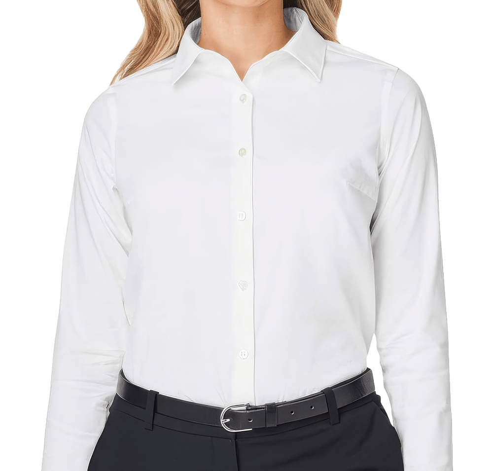 Devon & Jones Women's CrownLux Spencer Poplin Dress Shirt - Embroidery-default