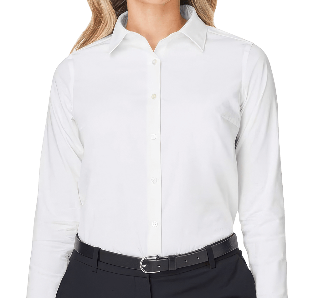 Devon & Jones Women's CrownLux Spencer Poplin Performance Dress Shirt - Printed-default