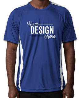 Sport-Tek Competitor Colorblock Performance Shirt - Color: True Royal / White
