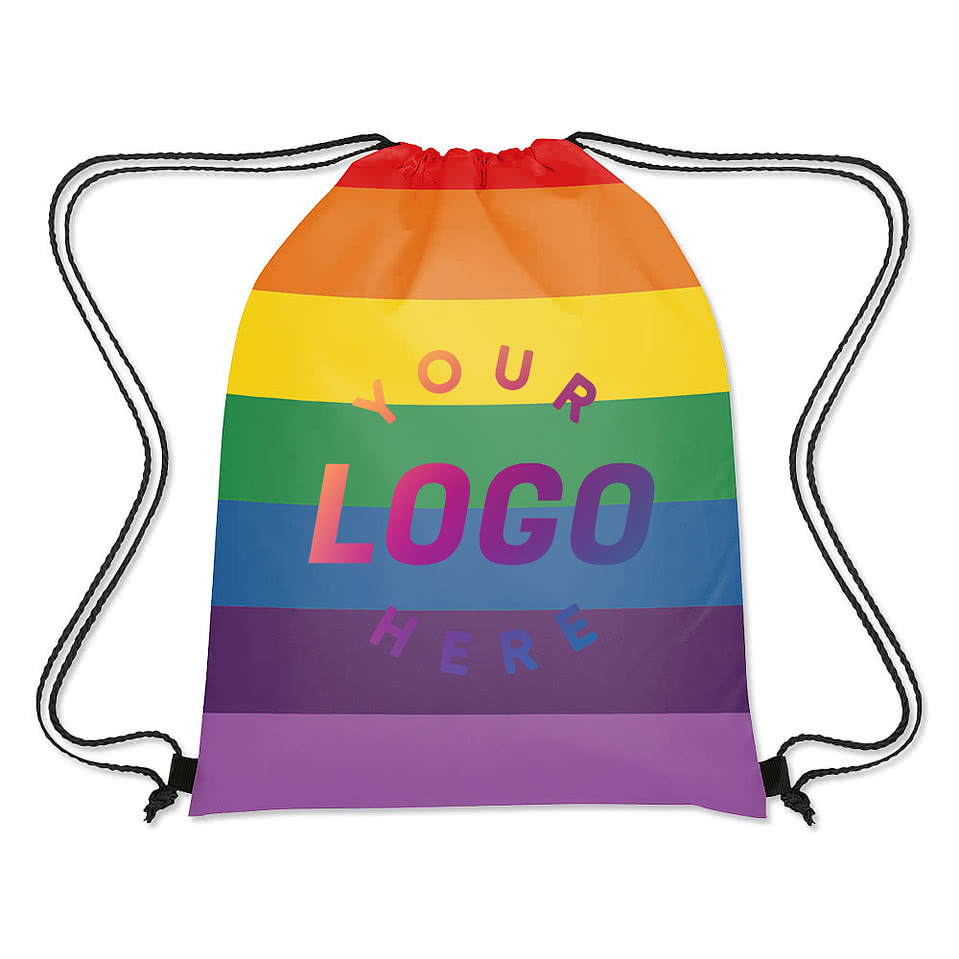 Rainbow Sports Drawstring Bag