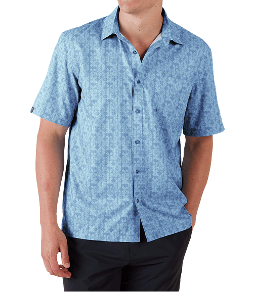 Storm Creek Enthusiast Recycled Short Sleeve Shirt in Sky Blue