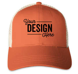 Econscious Organic/Recycled Trucker Hat - Color: Orange Poppy / Oyster