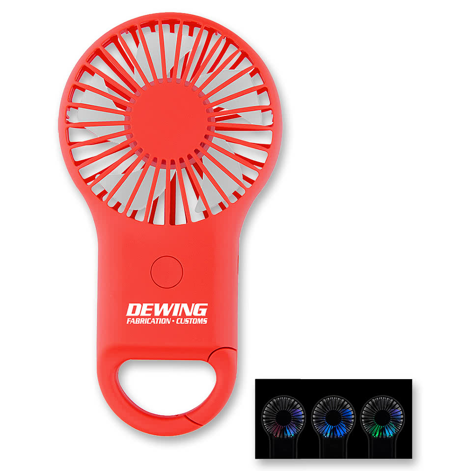Rechargeable Handheld Fan with Carabiner 2.0