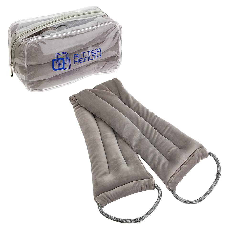 BeWell Flaxseed Heat Therapy Neck/Shoulder Pad with Hand Loops