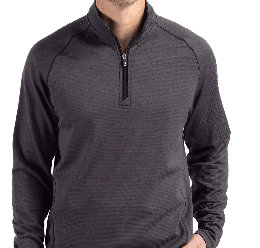 Cutter & Buck Peshastin Recycled Half Zip Grid Fleece Pullover-default