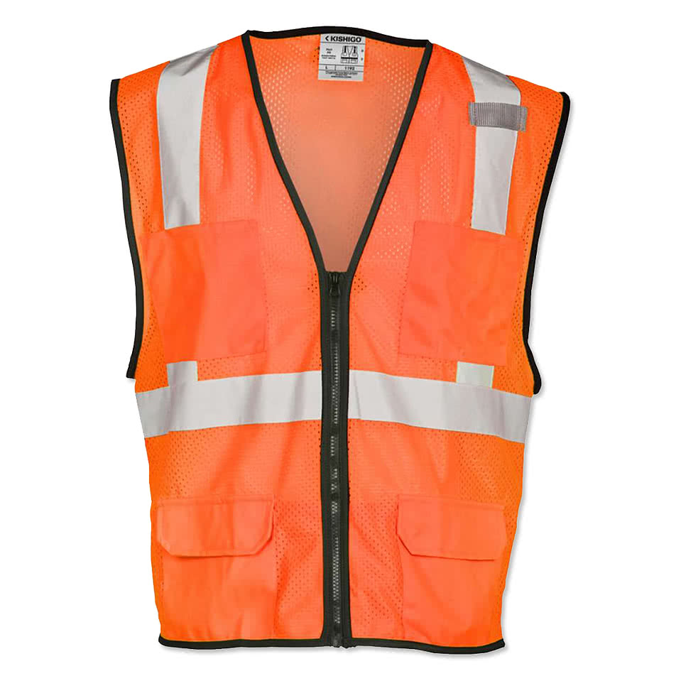 Kishigo Class 2 6-Pocket Mesh Safety Vest