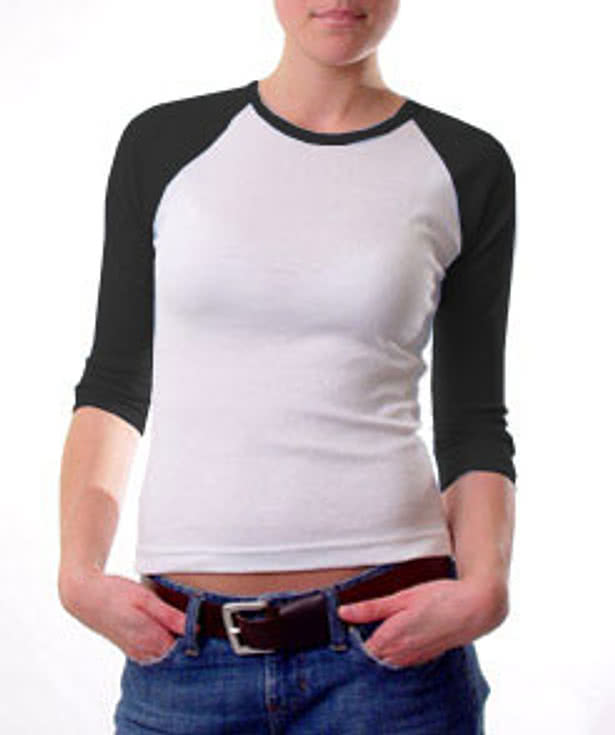 American Apparel Juniors Raglan Crew