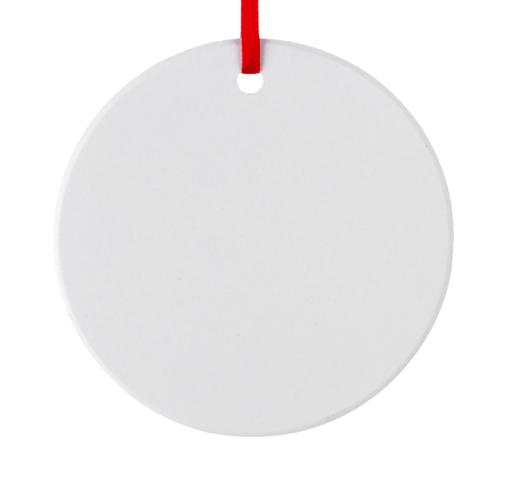 3" Ceramic Circle Ornament-default