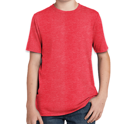 District Youth Tri-Blend T-shirt in Red Frost