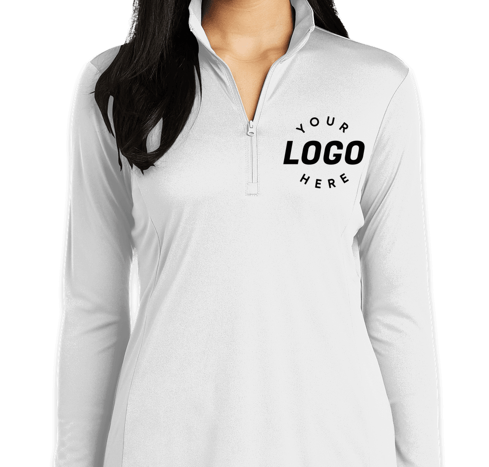 Custom Sport‑Tek Women's Competitor Quarter Zip Performance Shirt