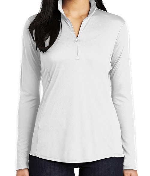 sport tek quarter zip womens