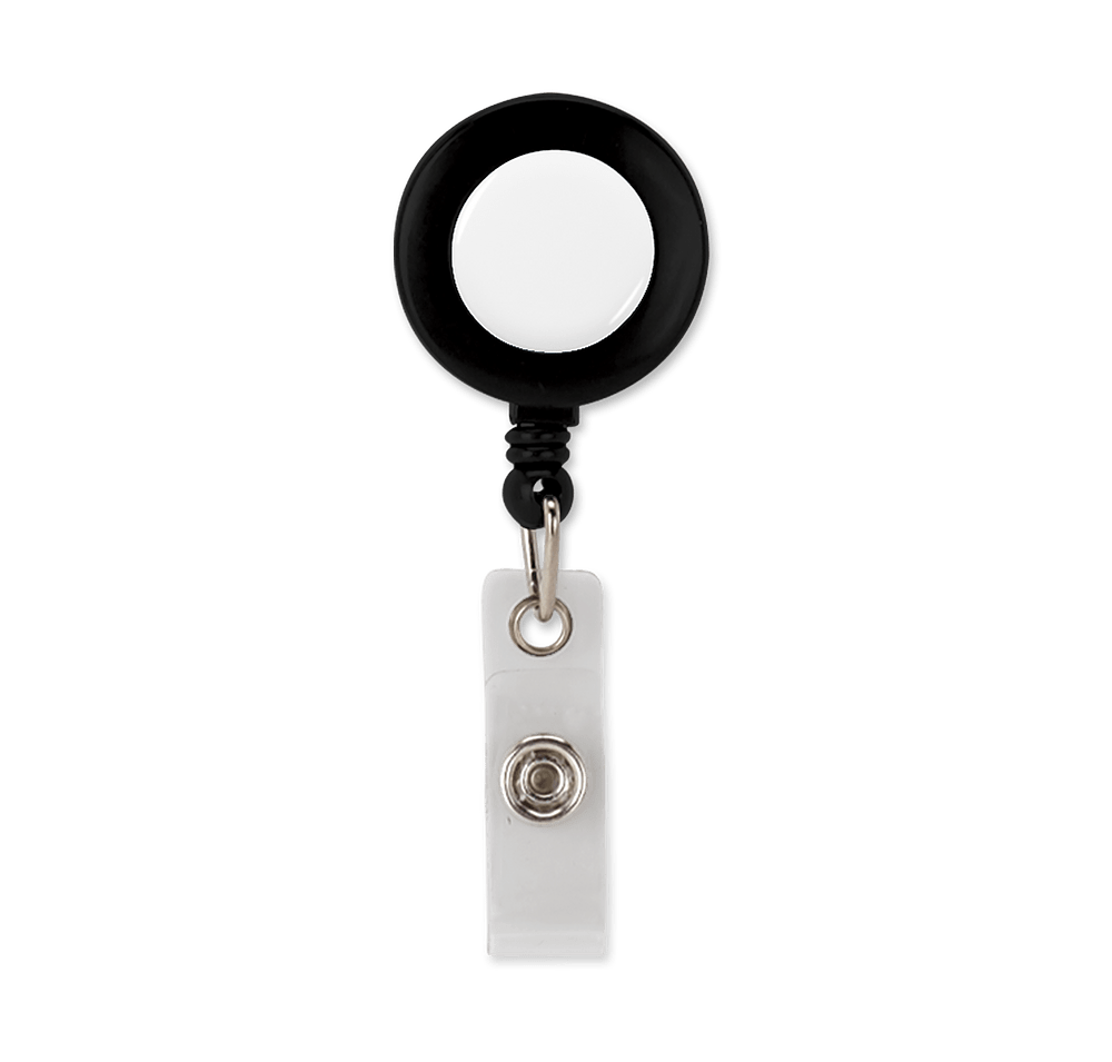 Full Color Retractable Badge Holder with Swivel Bulldog Clip-default