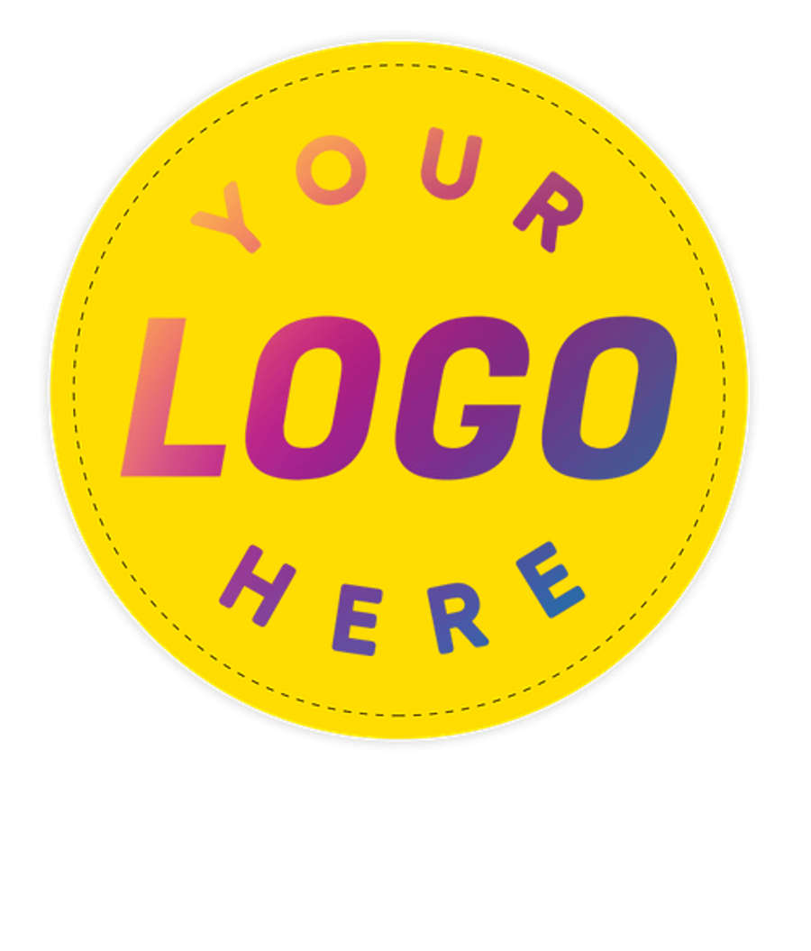 Full Color 4 in. Vinyl Circle Sticker in Yellow