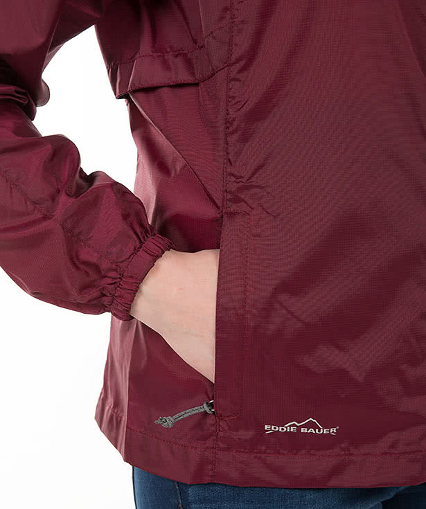 Eddie Bauer Women's Full Zip Hooded Packable Jacket
