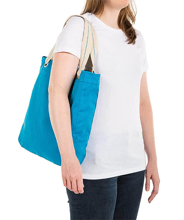 Port Authority Garment Washed Cotton Canvas Contrast Tote Bag