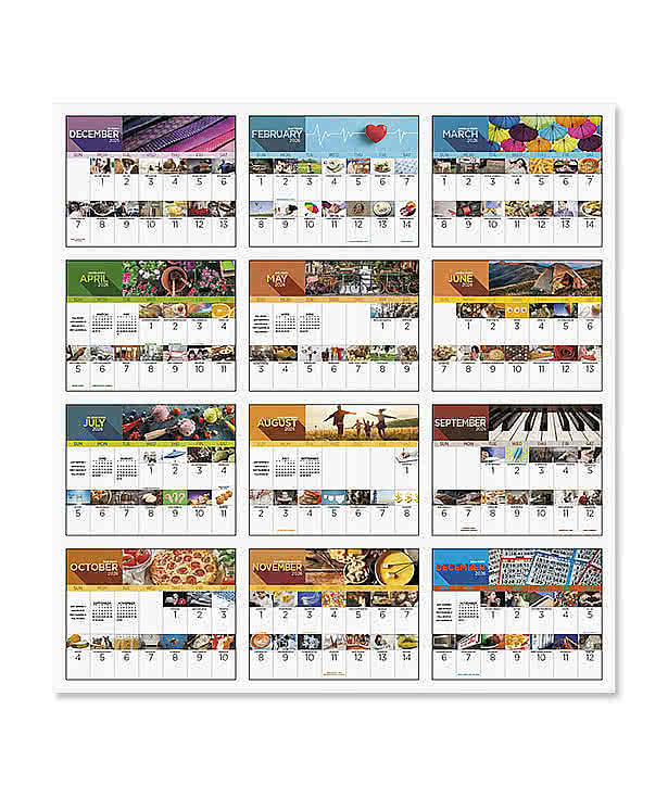 National Day Spiral Monthly Calendar