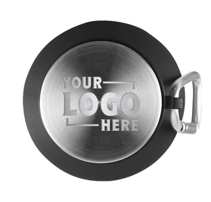 Laser Engraved 18 oz. Zigoo Silicone Collapsible Bottle in Black