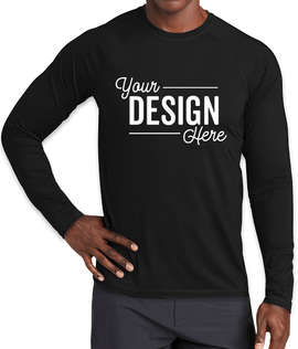 Sport-Tek Long Sleeve Rash Guard Shirt - Color: Black