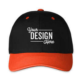 Pacific Headwear Pro-Wool Adjustable Hat - Color: Black / Orange