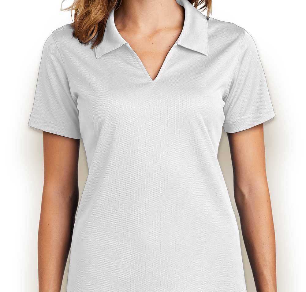 Sport-Tek Women's Dri-Mesh V-Neck Performance Polo - Embroidered-default