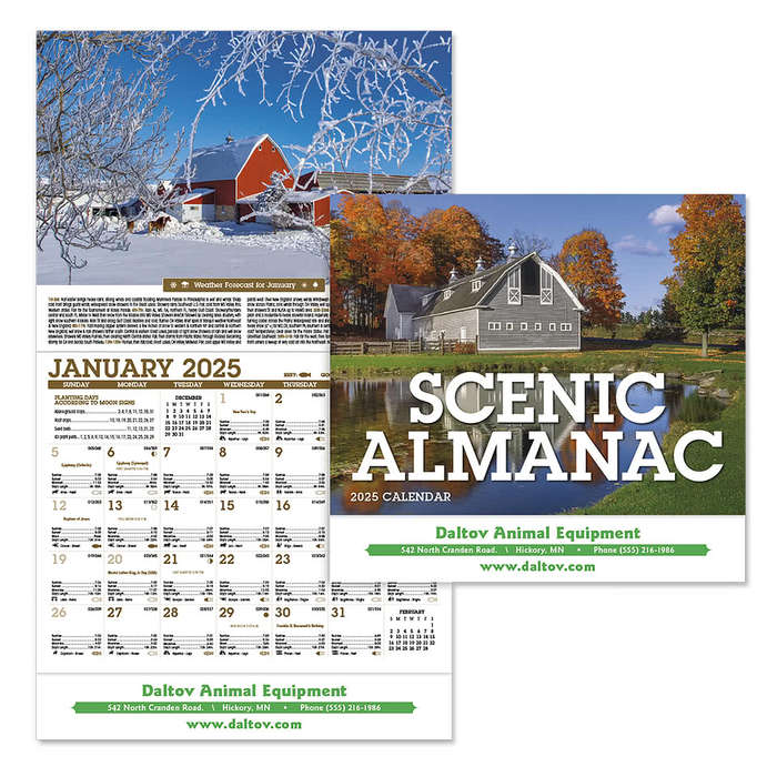 Scenic Almanac Monthly Calendar