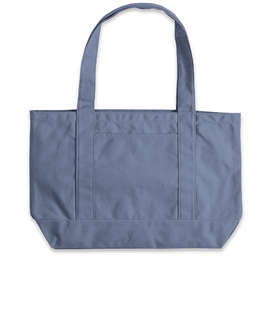 Large Midweight Gusseted Pigment Dyed Boat Tote Bag - Color: Blue Jean